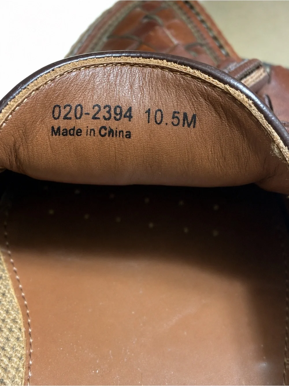 Johnston & Murphy Halsey Brown Woven Leather Tassel Loafers Men’s 10.5M Kiltie